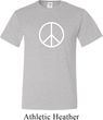Mens Peace Shirt Basic Peace White Tall Tee T-Shirt