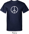 Mens Peace Shirt Basic Peace White Tall Tee T-Shirt