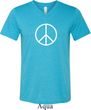 Mens Peace Shirt Basic Peace White Tri Blend V-neck Tee