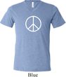 Mens Peace Shirt Basic Peace White Tri Blend V-neck Tee