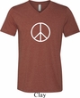 Mens Peace Shirt Basic Peace White Tri Blend V-neck Tee
