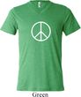 Mens Peace Shirt Basic Peace White Tri Blend V-neck Tee