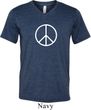 Mens Peace Shirt Basic Peace White Tri Blend V-neck Tee
