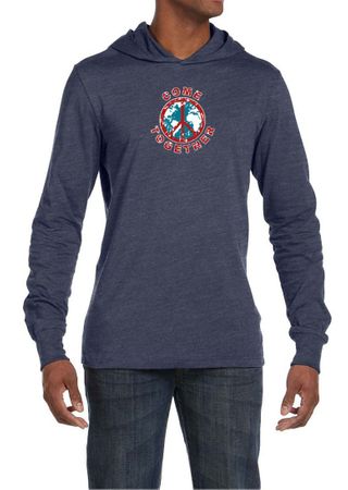 Mens Peace Shirt Come Together Lightweight Hoodie Tee