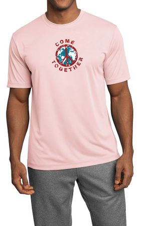 Mens Peace Shirt Come Together Moisture Wicking Tee T-Shirt