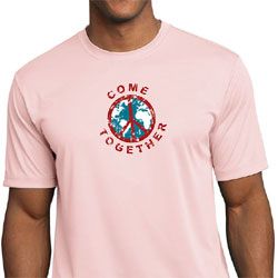Mens Peace Shirt Come Together Moisture Wicking Tee T-Shirt Mens Peace Shirt Come Together Moisture Wicking Tee T-Shirt