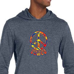 Mens Peace Shirt Funky Peace Lightweight Hoodie Tee T-Shirt Mens Peace Shirt Funky Peace Lightweight Hoodie Tee T-Shirt