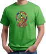 Mens Peace Shirt Funky Peace Organic Tee T-Shirt