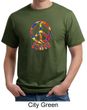 Mens Peace Shirt Funky Peace Organic Tee T-Shirt