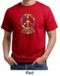 Mens Peace Shirt Funky Peace Organic Tee T-Shirt