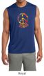 Mens Peace Shirt Funky Peace Sleeveless Moisture Wicking Tee T-Shirt