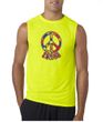 Mens Peace Shirt Funky Peace Sleeveless Tee T-Shirt