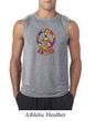 Mens Peace Shirt Funky Peace Sleeveless Tee T-Shirt
