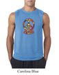 Mens Peace Shirt Funky Peace Sleeveless Tee T-Shirt