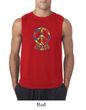Mens Peace Shirt Funky Peace Sleeveless Tee T-Shirt