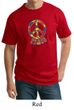 Mens Peace Shirt Funky Peace Tall Tee T-Shirt