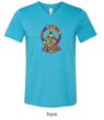 Mens Peace Shirt Funky Peace Tri Blend V-neck Tee T-Shirt