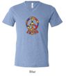Mens Peace Shirt Funky Peace Tri Blend V-neck Tee T-Shirt