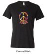 Mens Peace Shirt Funky Peace Tri Blend V-neck Tee T-Shirt