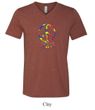Mens Peace Shirt Funky Peace Tri Blend V-neck Tee T-Shirt
