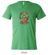Mens Peace Shirt Funky Peace Tri Blend V-neck Tee T-Shirt