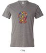Mens Peace Shirt Funky Peace Tri Blend V-neck Tee T-Shirt
