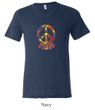 Mens Peace Shirt Funky Peace Tri Blend V-neck Tee T-Shirt