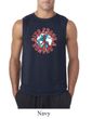 Mens Peace Shirt Give Peace a Chance Sleeveless Tee T-Shirt