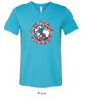 Mens Peace Shirt Give Peace a Chance Tri Blend V-neck Tee T-Shirt