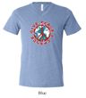 Mens Peace Shirt Give Peace a Chance Tri Blend V-neck Tee T-Shirt