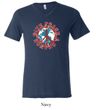 Mens Peace Shirt Give Peace a Chance Tri Blend V-neck Tee T-Shirt