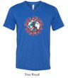 Mens Peace Shirt Give Peace a Chance Tri Blend V-neck Tee T-Shirt