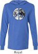 Mens Peace Shirt Peace Earth Lightweight Hoodie Tee