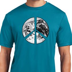 Mens Peace Shirt Peace Earth Moisture Wicking Tee T-Shirt