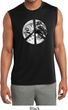 Mens Peace Shirt Peace Earth Sleeveless Moisture Wicking Tee T-Shirt
