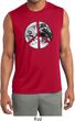 Mens Peace Shirt Peace Earth Sleeveless Moisture Wicking Tee T-Shirt