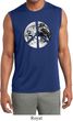 Mens Peace Shirt Peace Earth Sleeveless Moisture Wicking Tee T-Shirt