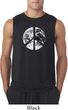 Mens Peace Shirt Peace Earth Sleeveless Tee T-Shirt