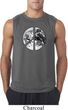 Mens Peace Shirt Peace Earth Sleeveless Tee T-Shirt