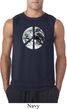 Mens Peace Shirt Peace Earth Sleeveless Tee T-Shirt
