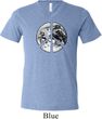 Mens Peace Shirt Peace Earth Tri Blend V-neck Tee T-Shirt