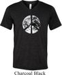 Mens Peace Shirt Peace Earth Tri Blend V-neck Tee T-Shirt