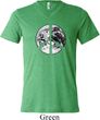 Mens Peace Shirt Peace Earth Tri Blend V-neck Tee T-Shirt