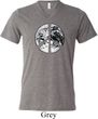 Mens Peace Shirt Peace Earth Tri Blend V-neck Tee T-Shirt