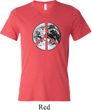 Mens Peace Shirt Peace Earth Tri Blend V-neck Tee T-Shirt