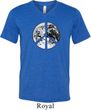 Mens Peace Shirt Peace Earth Tri Blend V-neck Tee T-Shirt