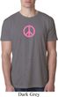 Mens Peace Shirt Pink Peace Burnout Tee T-Shirt