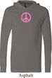 Mens Peace Shirt Pink Peace Lightweight Hoodie Tee