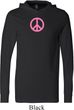 Mens Peace Shirt Pink Peace Lightweight Hoodie Tee