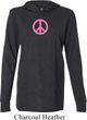 Mens Peace Shirt Pink Peace Lightweight Hoodie Tee